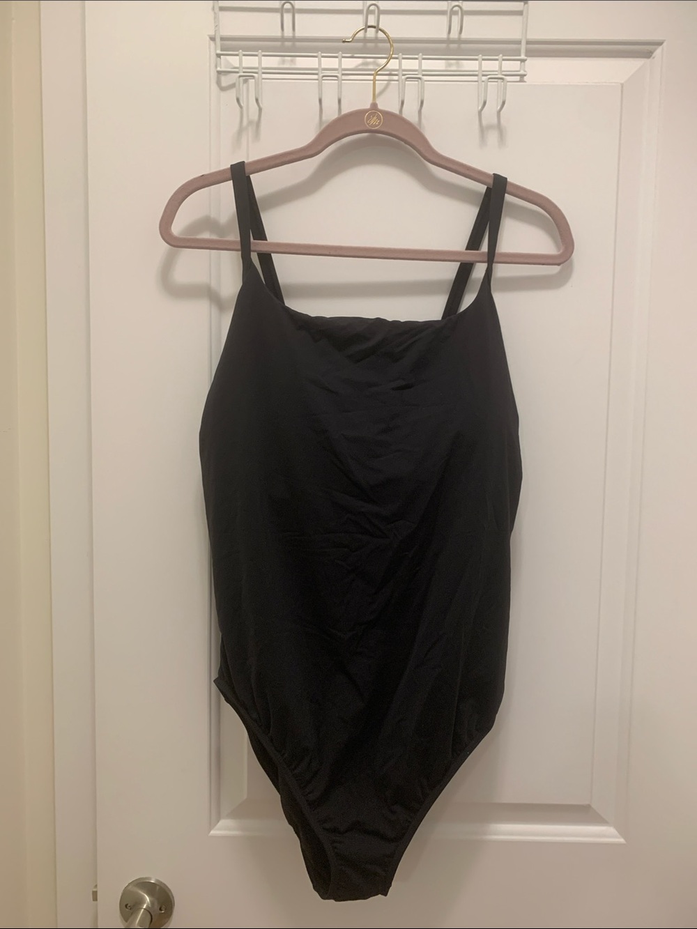 NWOT Lands' End Black One-Piece Swimsuit with Thin Straps (Plus size)